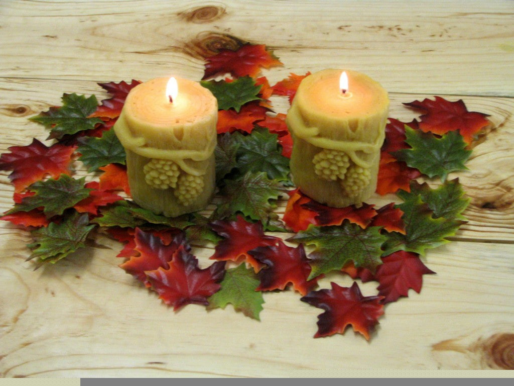 Pine Cone Stump Candles