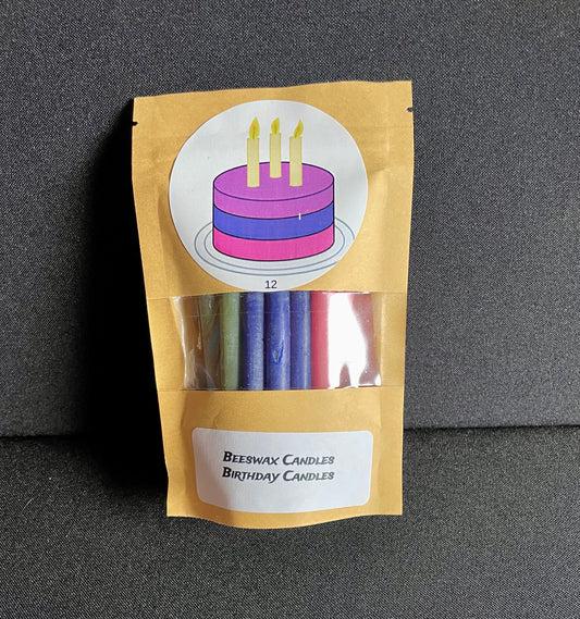 100% Beeswax birthday candles